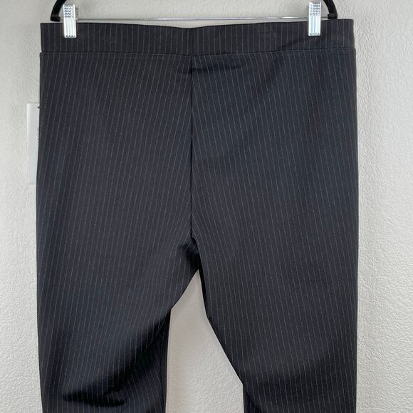 Calvin Klein Black Pinstripe Ponte Slim High Rise Pull-On Stretch Pants XL NWT - Picture 9 of 14